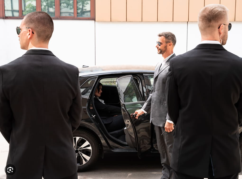 Professional close protection team